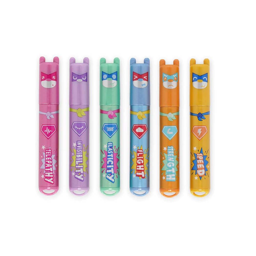 Μαρκαδόροι Υπογράμμισης Mini 6τμχ Teddy's Superpower MH0005 Legami - 110907