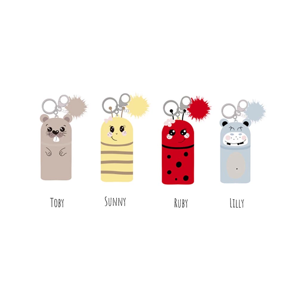 Πορτοφόλι για Κέρματα Mini Silicone Pendant  - Beaver Toby 26801 Lulubug Handmade - 123779
