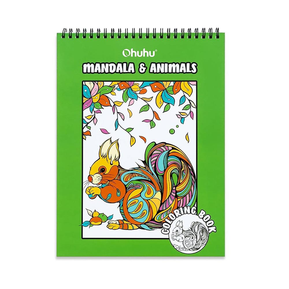 Βιβλίο Ζωγραφικής Coloring Book Bleedproof Animals and Mandala Y44-83000-63 Ohuhu - 105961