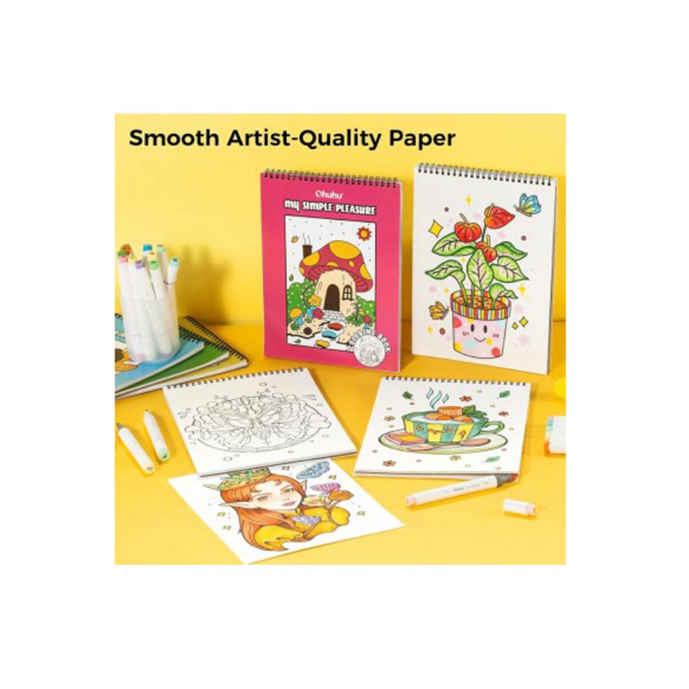 Βιβλίο Ζωγραφικής Coloring Book Bleedproof My Simple Pleasure Y44-83000-65 Ohuhu - 1