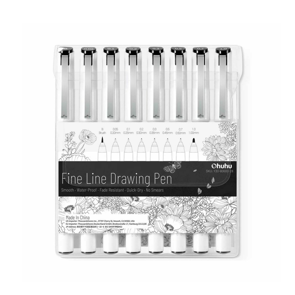 Πένες Σχεδίου Σετ 8 Τεμαχίων OHU-Y30-80600-28  Ohuhu - 114524