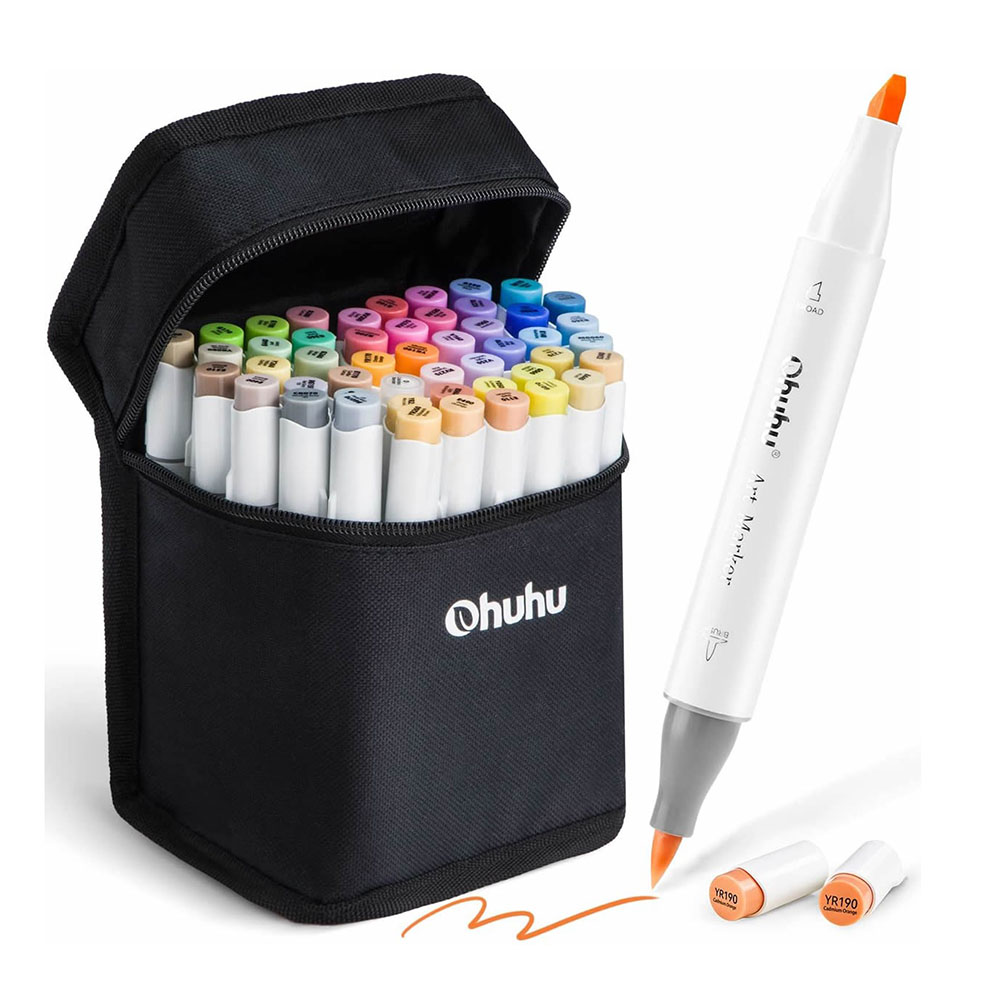 Μαρκαδόροι Αλκοόλης 48 τεμαχίων Διπλής Μύτης Mid Tones Honolulu B OHU-Y30-80404-67 Ohuhu - 112183