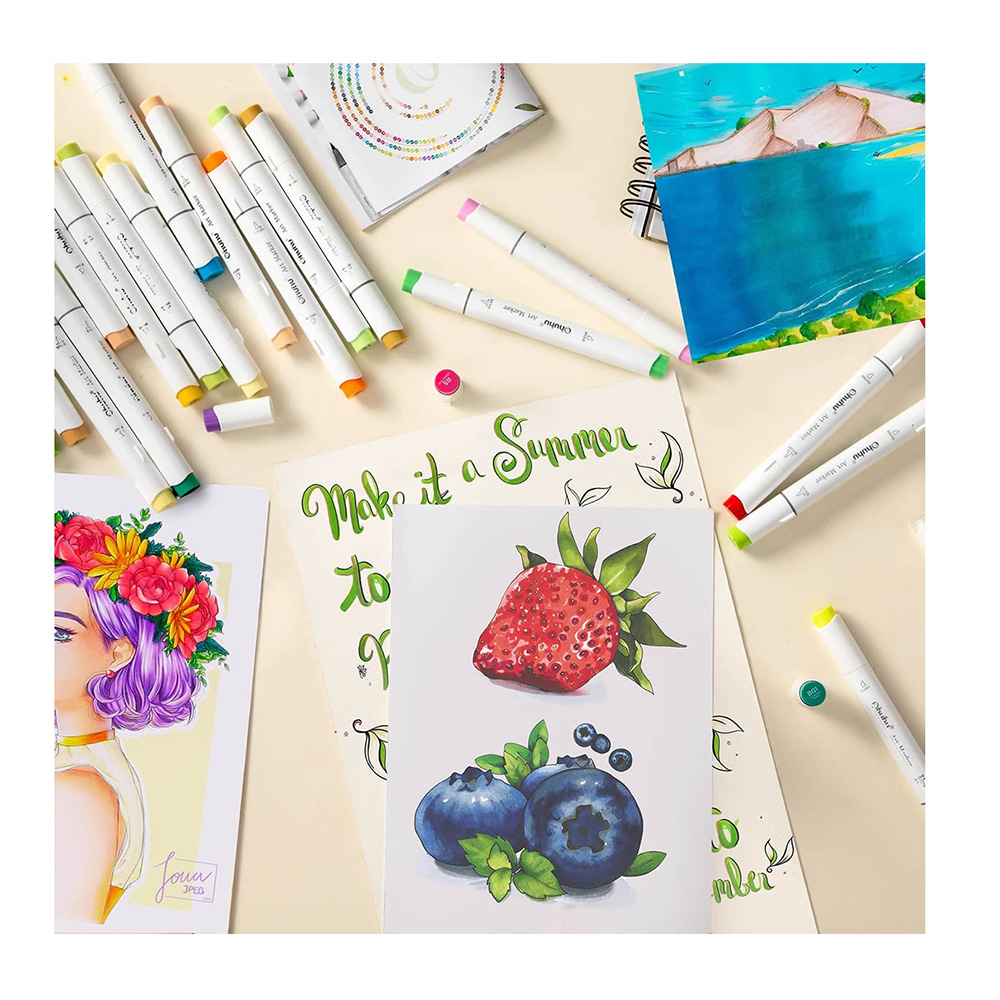 Μαρκαδόροι Αλκοόλης 72 τεμαχίων Διπλής Μύτης Honolulu B OHU-Y30-80404-60 Ohuhu - 1