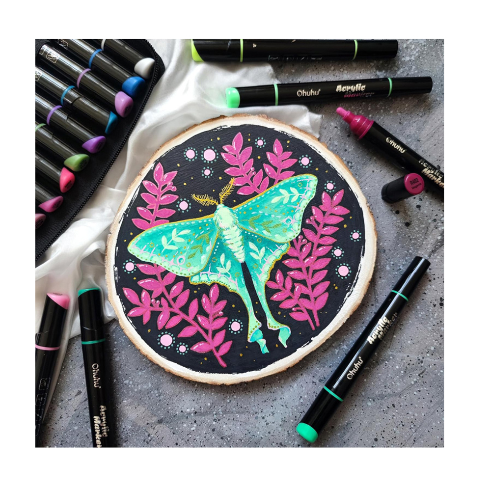 Μαρκαδόροι Ακρυλικοί 30 τεμαχίων Kakaoko Μεταλλικά Χρώματα OHU-Y30-80601-58 Ohuhu - 1