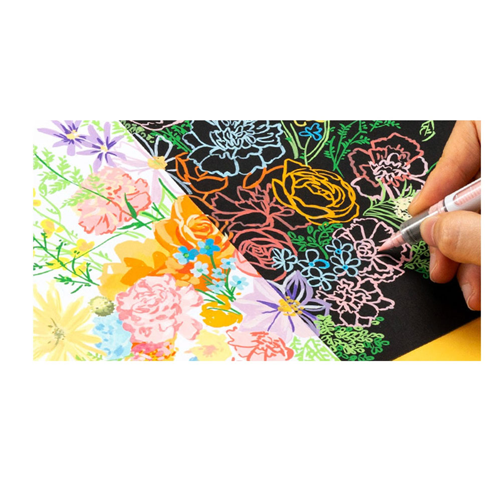 Μαρκαδόροι Ακρυλικοί 48 τεμαχίων Διπλής Μύτης Brush Nahuku OHU-Y30-80601-84 Ohuhu - 1