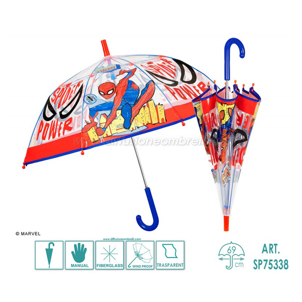 Ομπρέλα Μπαστούνι 75338 Spiderman Perletti