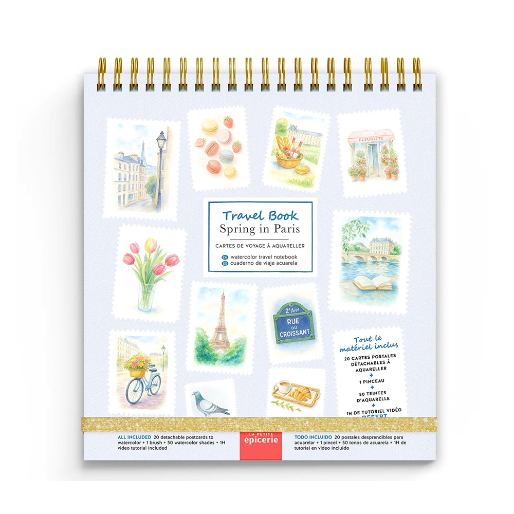 Σετ Ζωγραφικής - Βιβλίο Ταξιδιού Ακουαρέλα - Άνοιξη στο Παρίσι 357002  La Petit Épicerie - 114879