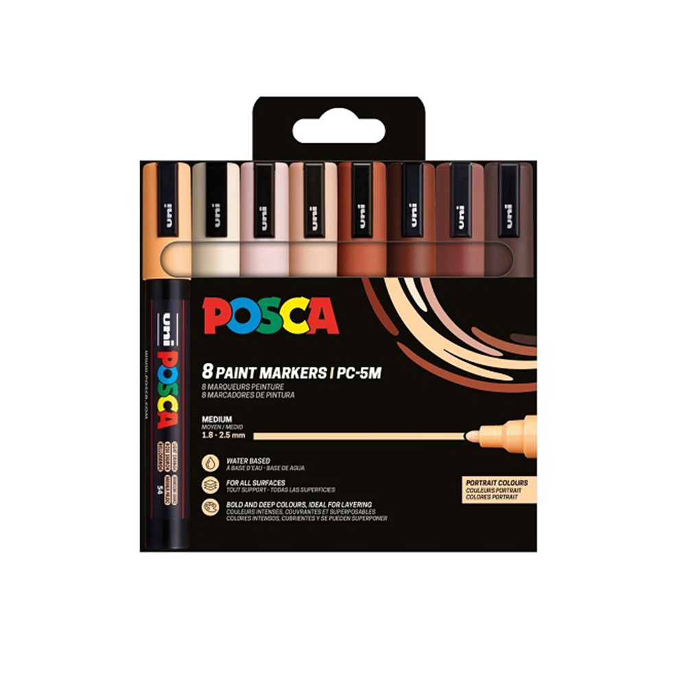 Σετ Μαρκαδόροι 8 Τεμαχίων PC-5M Portrait Colours Posca - 114548