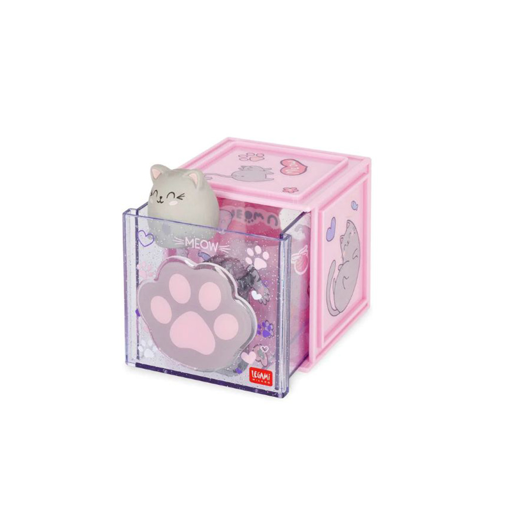 Κουτί Αποθήκευσης Γραφείου Cutie Cube Kitty SBX0003 Legami - 1