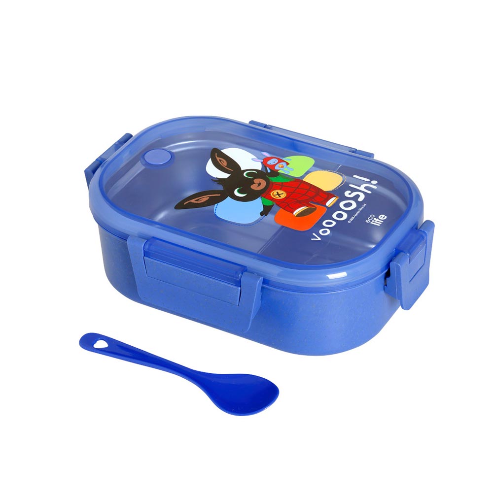 Ανοξείδωτο / Πλαστικό Φαγητοδοχείο Bing- Voooosh 900ML 2 Θέσεων 33-BO-9003 Ecolife - 106347