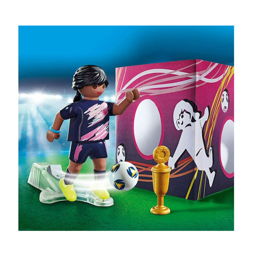 Special Plus Γυναίκα Ποδοσφαιριστής με Τοίχο Εξάσκησης 70875 Playmobil - 1