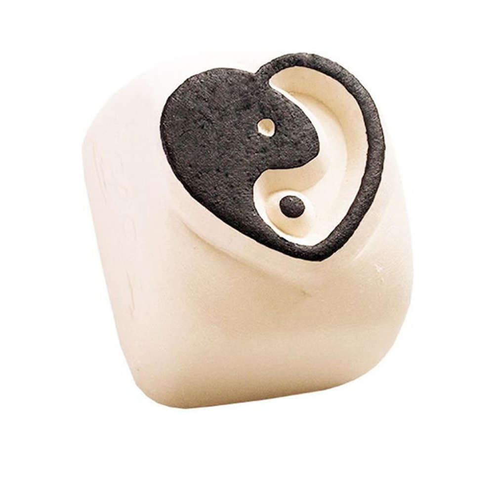 Στάμπα Για Τατουάζ Απο Πέτρα Small Yin Yang Heart 3cm LAS102 LaDot - 1