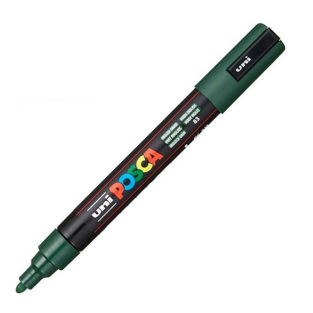 Μαρκαδόρος Ανεξίτηλος Posca Medium 1.8-2.5mm Forest Green PC-5M Uni - 114589