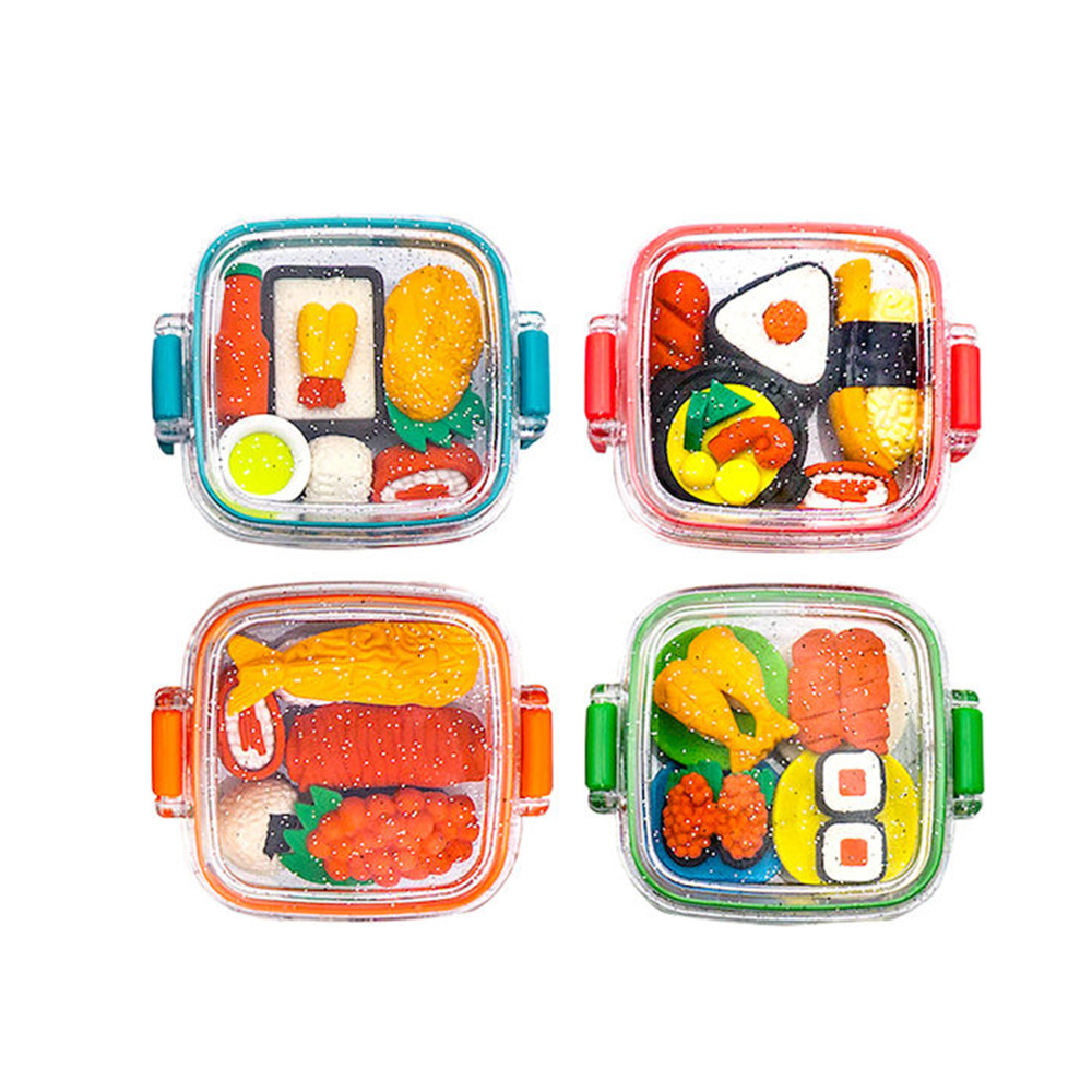 Σετ Γόμες 4 Τεμαχίων Fancy Erasers In Lunchbox: Sushi QH-8614 Qihao - 108324