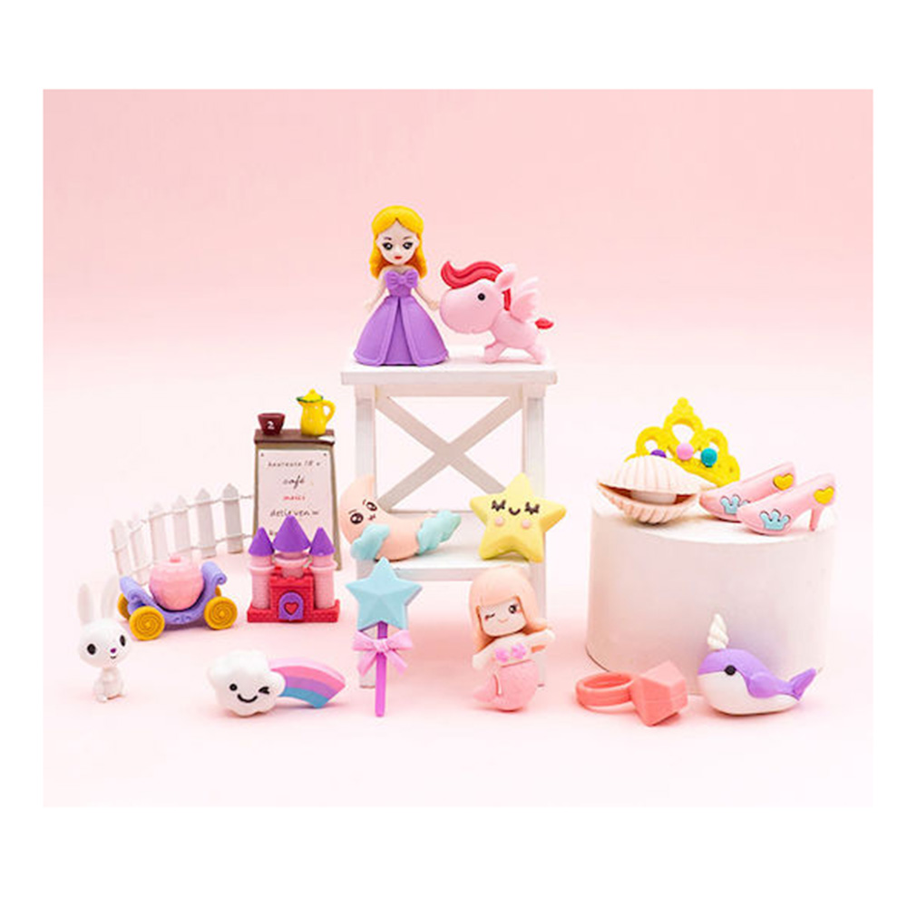 Σετ Γόμες 4 Τεμαχίων Fancy Erasers In Lunchbox:  Princess QH-8619 Qihao - 1