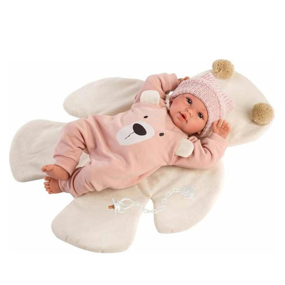 Κούκλα Μωρό με Ροζ Φορμάκι και Σκουφάκι 36cm 63644 Llorens Dolls - 1