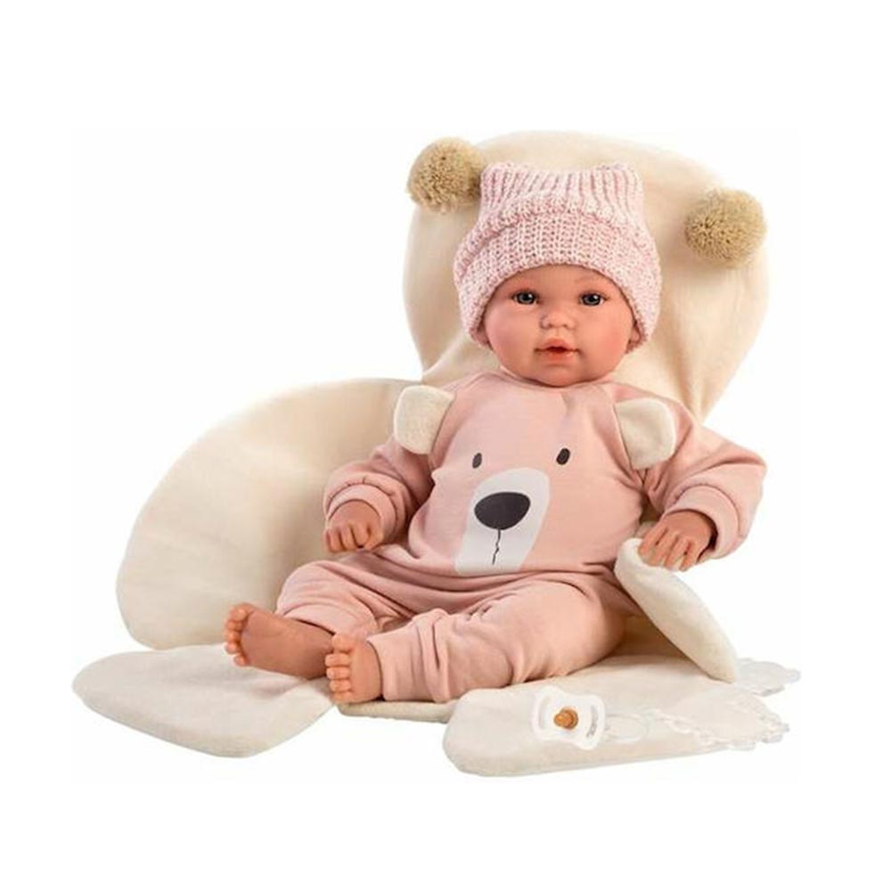 Κούκλα Μωρό με Ροζ Φορμάκι και Σκουφάκι 36cm 63644 Llorens Dolls - 107846