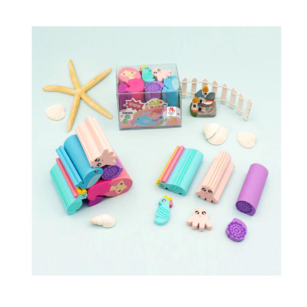 Σετ 6 Γόμες 3D Mermaid QH8533 Qihao - 1