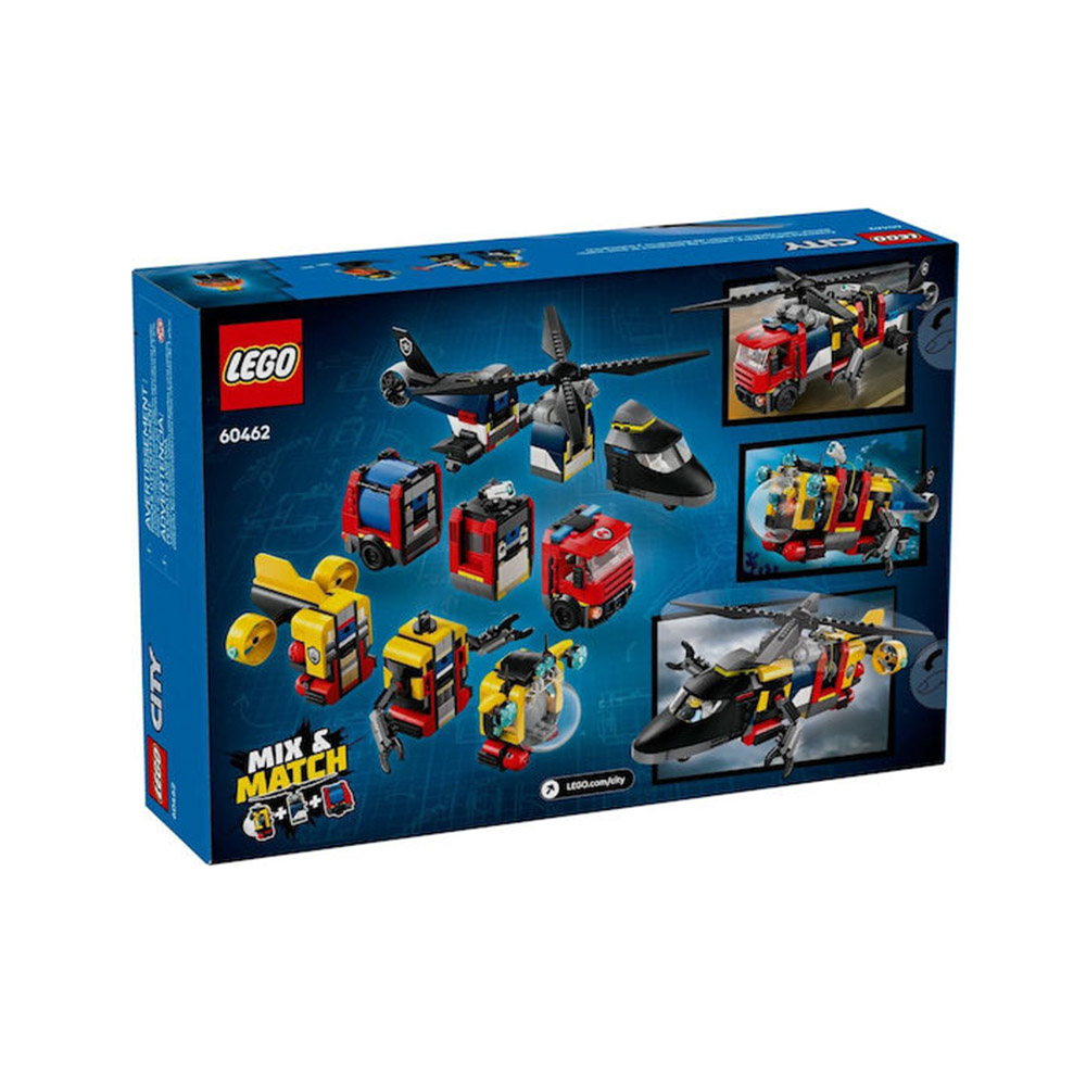 City Helicopter, Fire Truck & Submarine Remix 60462 Lego - 2