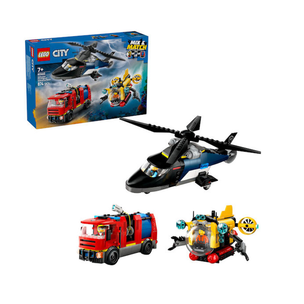 City Helicopter, Fire Truck & Submarine Remix 60462 Lego - 1
