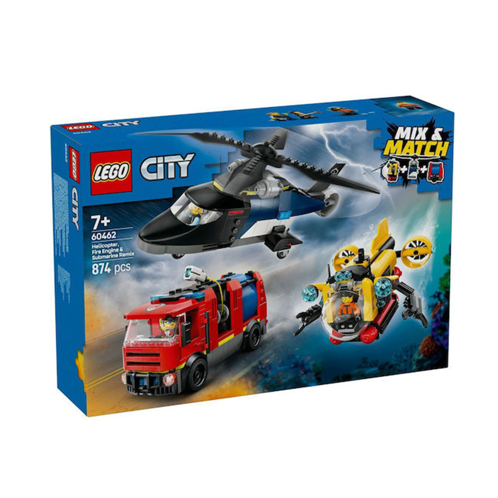City Helicopter, Fire Truck & Submarine Remix 60462 Lego - 109180