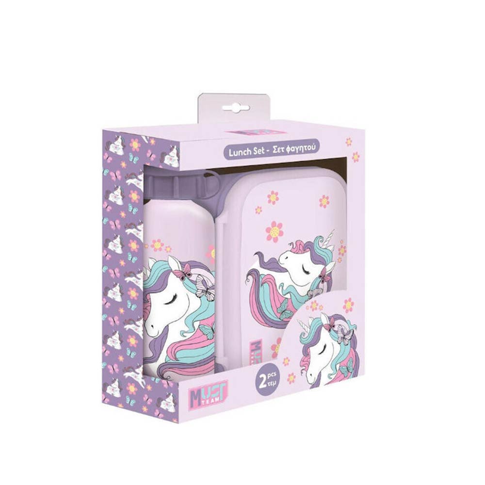  Σετ Φαγητοδοχείο 800ml & Παγούρι 500ml  Lovely Unicorn 586459 Must - 104749
