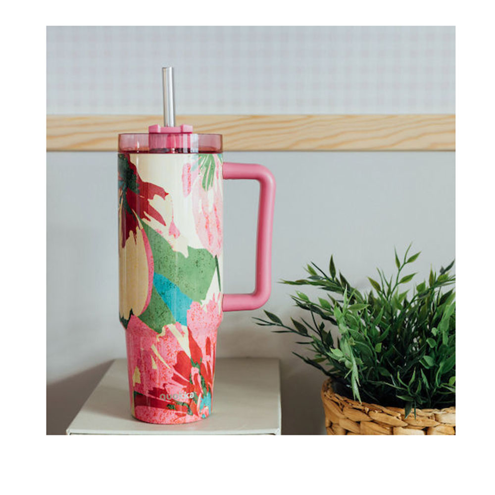 Ποτήρι Θερμός με Καλαμάκι Rambler SS Pink Flambe L 950ml 40030 Quokka - 1