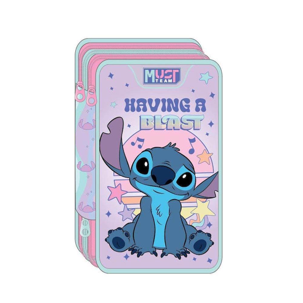 Κασετίνα Τριπλή Γεμάτη Stitch Having A Blast 565238 Must - 104501