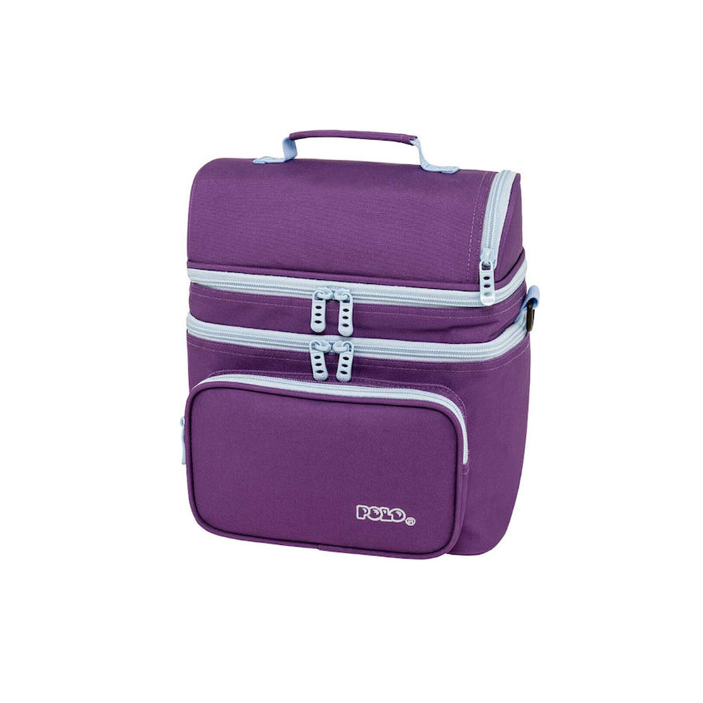 Τσαντάκι Φαγητού Χειρός/Ώμου/Πλάτης Double Cooler Ισοθερμικό Μωβ 9-07-096-4657 Polo - 102316