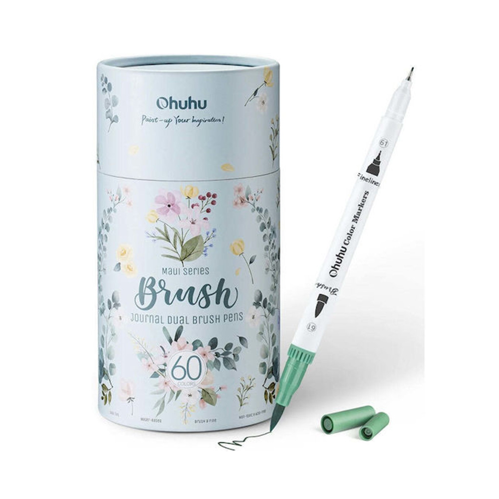 Μαρκαδόροι Νερού 60 τεμαχίων Διπλής Μύτης Maui OHU-Y30-80400-14 Ohuhu - 109908