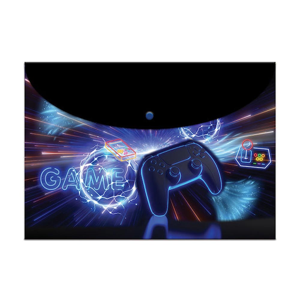 Φάκελος με Κουμπί Α4 Neon Game 357-26580 Back Me Up - 104237