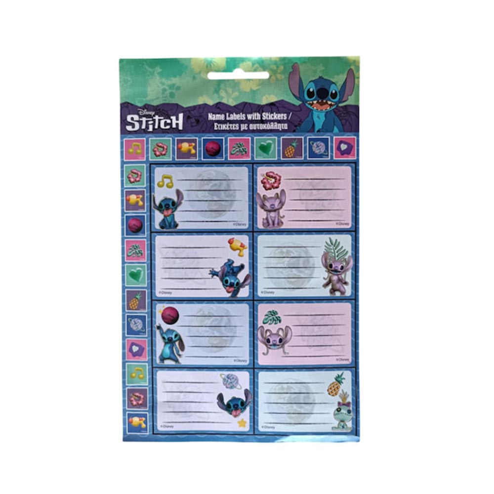 Σχολικές Ετικέτες Με Αυτοκόλλητα 16τμχ Lilo & Stitch 771-30149 Gim - 103794