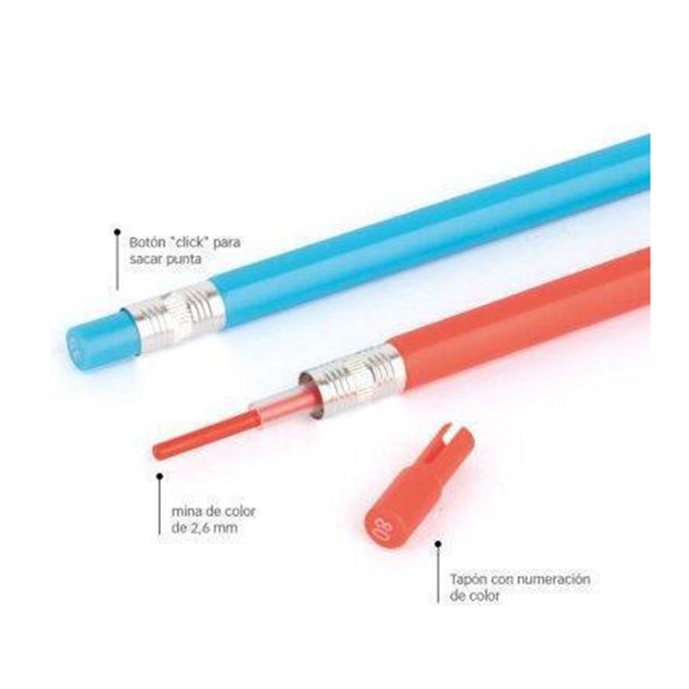 Μηχανικά μολύβι Apli Color Click Ξυλομπογιά 12χρ Apli - 1