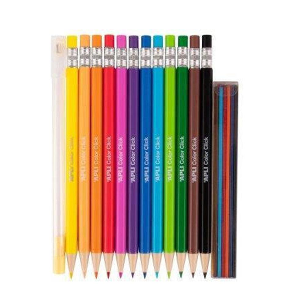 Μηχανικά μολύβι Apli Color Click Ξυλομπογιά 12χρ Apli - 2