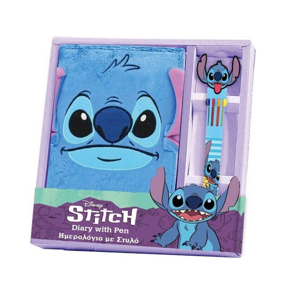 Σετ Σημειωματάριο με Λούτρινο και Στυλό Lilo & Stitch 6 Χρωμάτων 564853 Diakakis - 104497