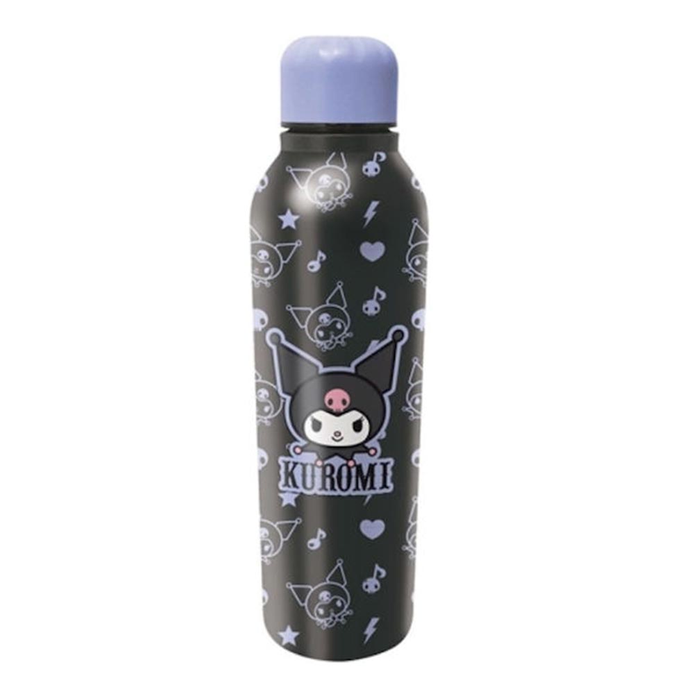 Ανοξείδωτο Μπουκάλι Θερμός Kuromi Black Pattern 500ml 252415 Graffiti - 105069
