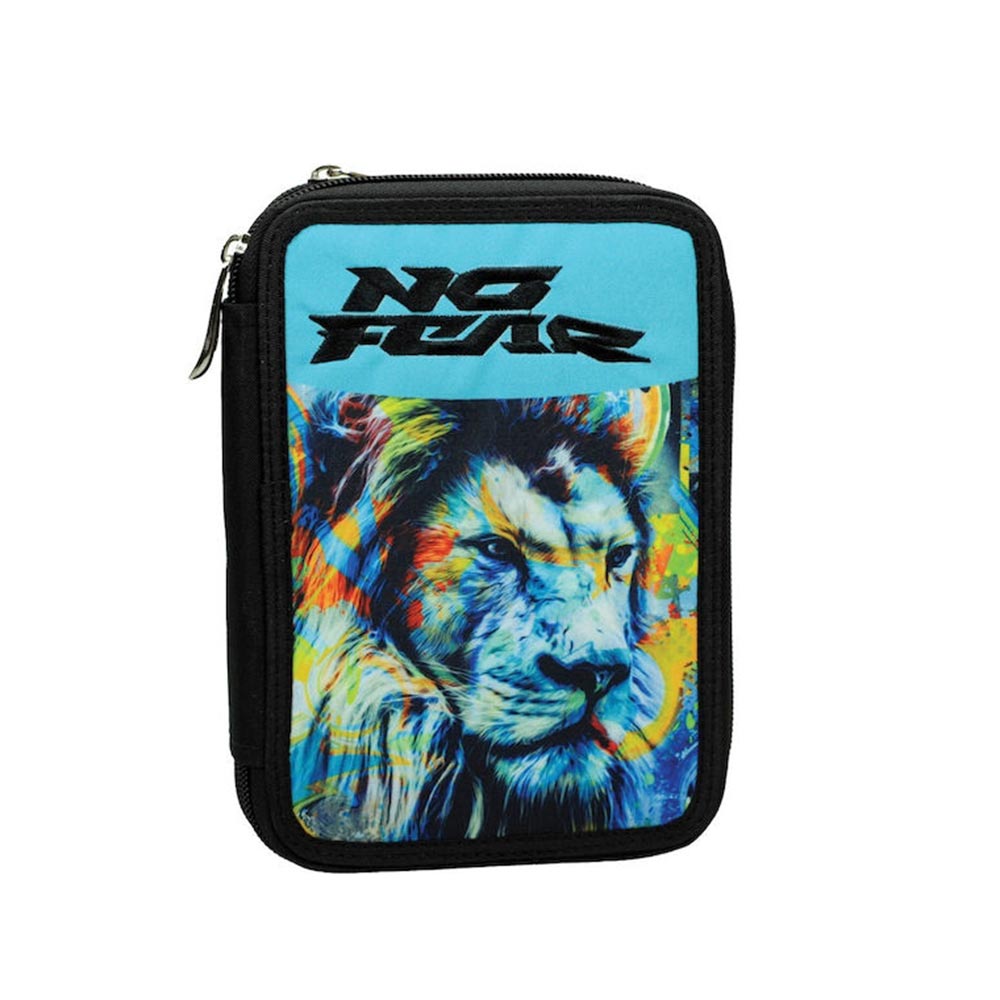 Κασετίνα Γεμάτη Διπλή  Fluo Lion 348-45100 No Fear - 105347