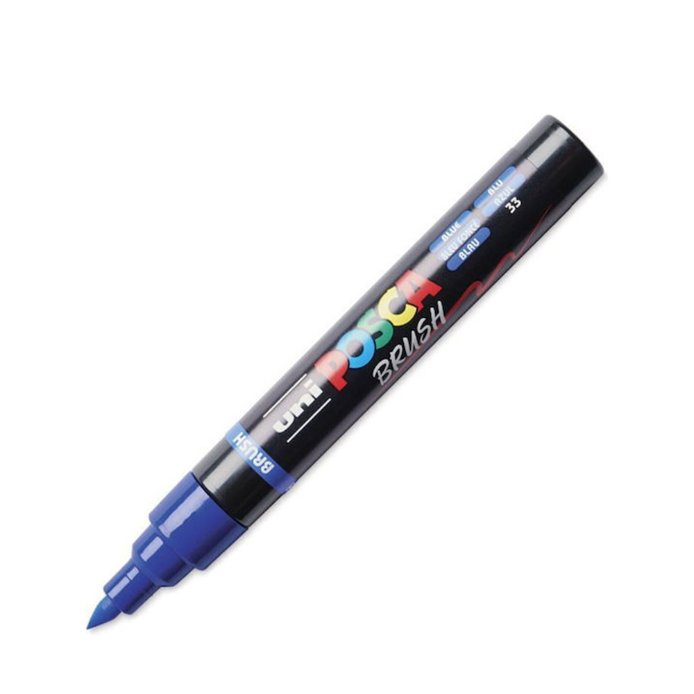 Μαρκαδόρος Brush PC-5BR Blue Posca