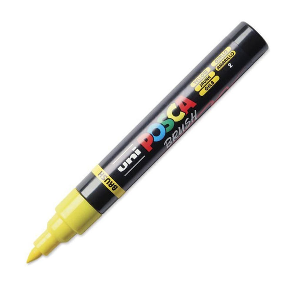 Μαρκαδόρος Brush PC-5BR Yellow Posca