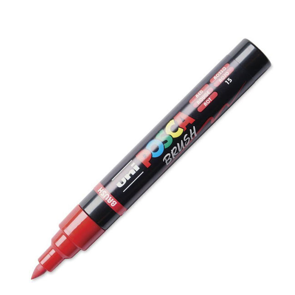 Μαρκαδόρος Brush PC-5BR Red Posca