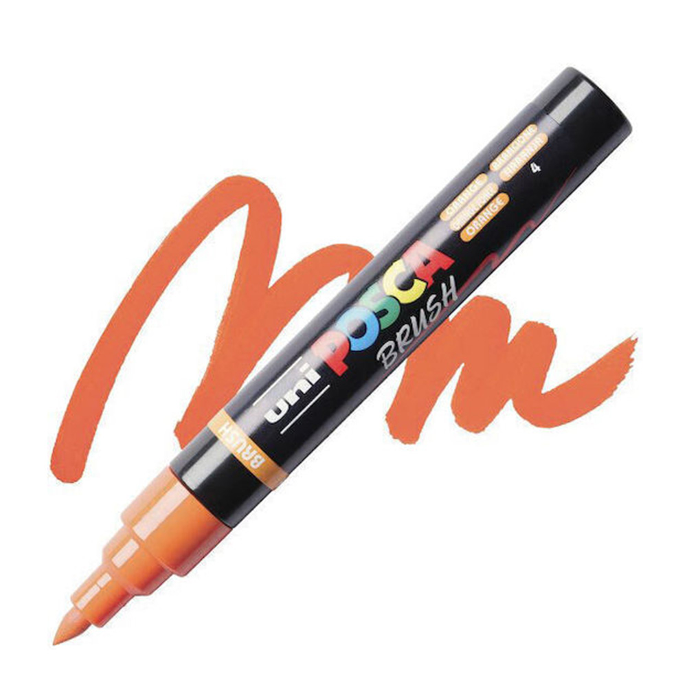 Μαρκαδόρος Brush PC-5BR Orange Posca