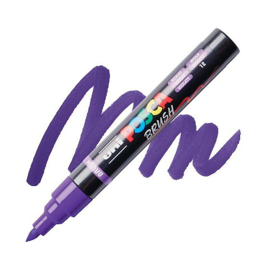 Μαρκαδόρος Brush PC-5BR Violet Posca