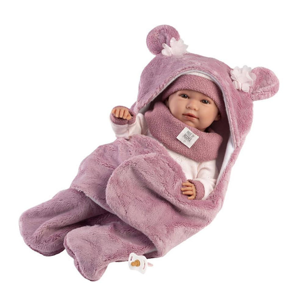 Κούκλα Μωρό Νεογέννητο Mimi με Φορμάκι και Ροζ Κουβερτάκι-Ζακέτα 42cm 74130 Llorens Dolls - 107849