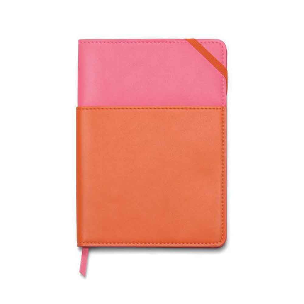 Σημειωματάριο Vegan Leather Pocket Journal - Pink + Chili  PJ-1000 Designworks - 3
