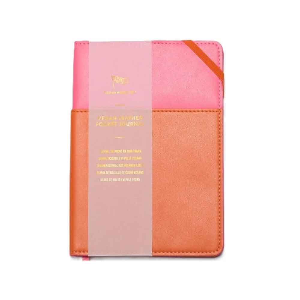 Σημειωματάριο Vegan Leather Pocket Journal - Pink + Chili  PJ-1000 Designworks - 115025