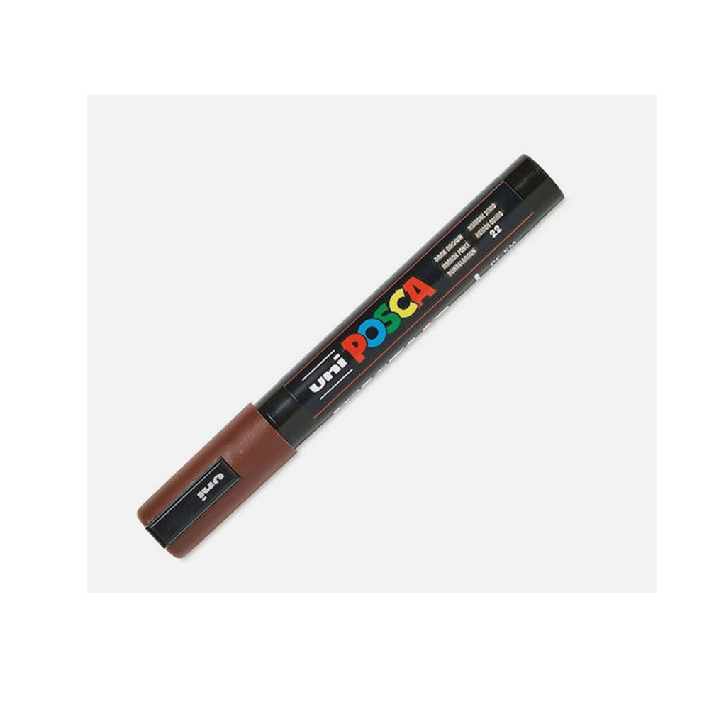 Μαρκαδόρος Ανεξίτηλος Posca Medium 1.8-2.5mm Dark Brown PC-5M Uni - 1