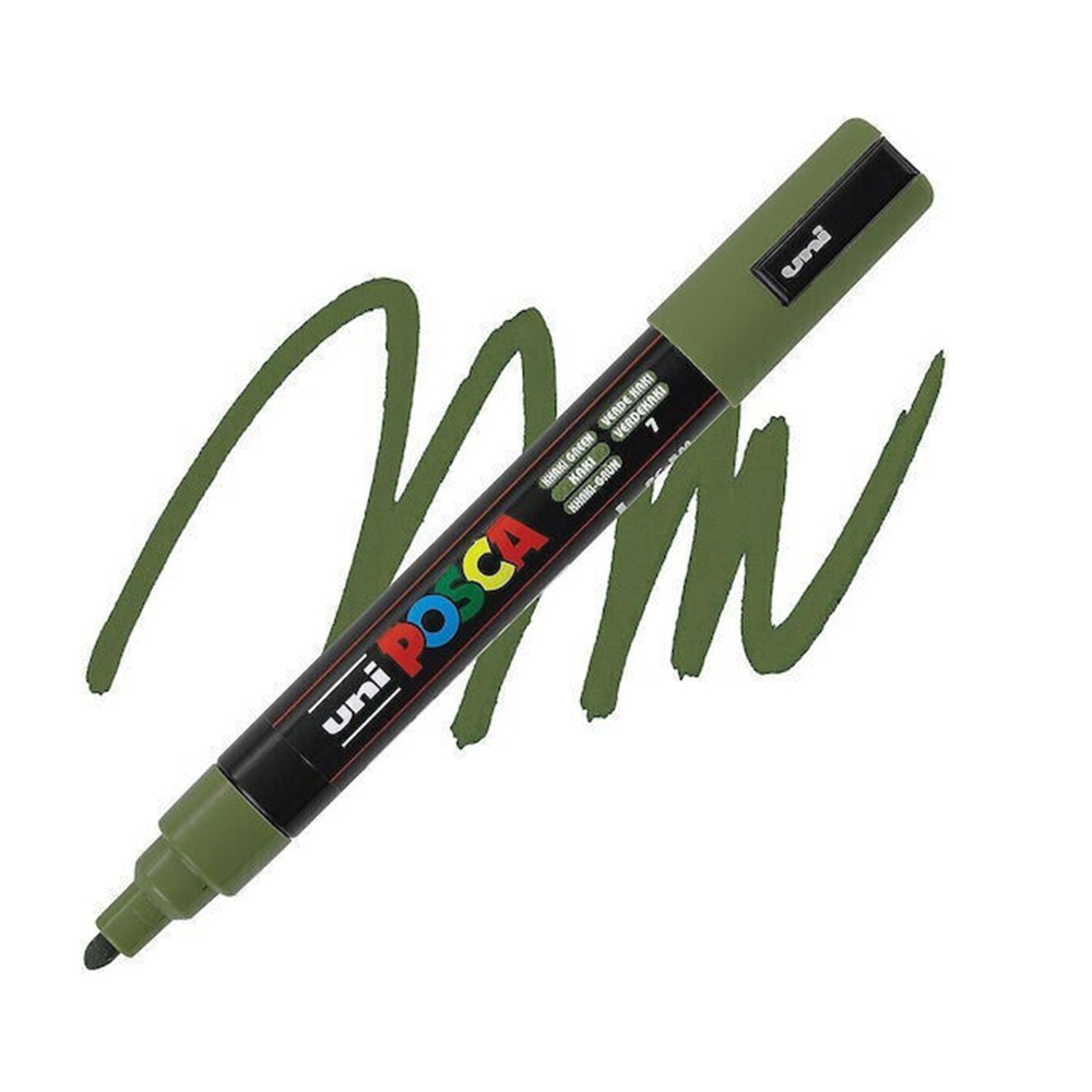 Μαρκαδόρος Ανεξίτηλος Posca Medium 1.8-2.5mm Χακί PC-5M Uni - 2