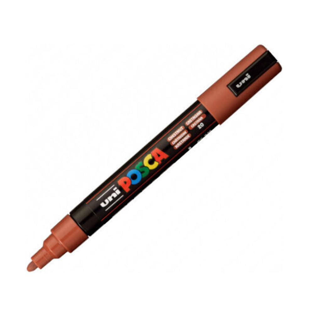 Μαρκαδόρος Ανεξίτηλος Posca Medium 1.8-2.5mm Chestnut PC-5M Uni - 1