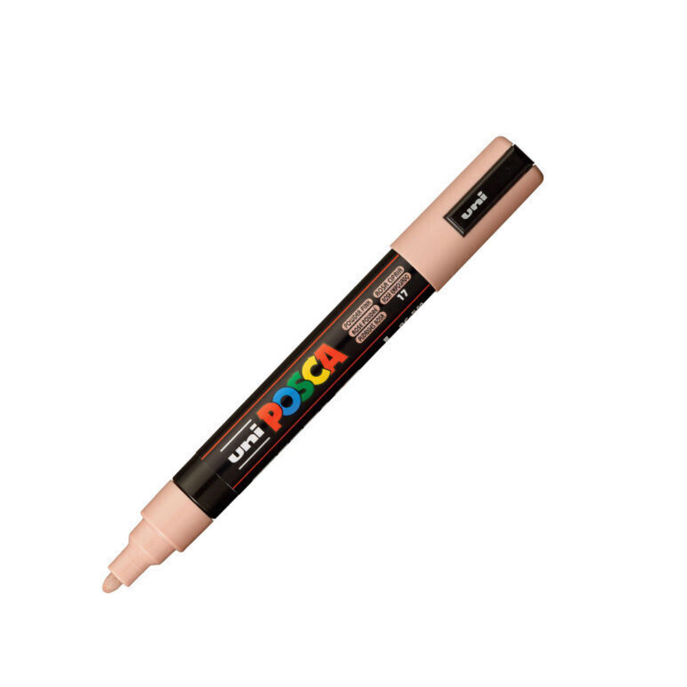 Μαρκαδοράκι Ανεξίτηλο Posca Medium 1.8-2.5mm Powder Pink PC-5M Uni - 1