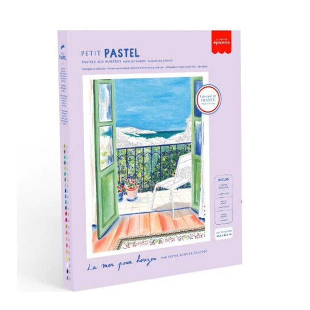 Σετ Ζωγραφικής με Αριθμούς & Λαδοπαστέλ - Petit Pastel La Mer Pour Horizon 356004 La Épicerie - 114874